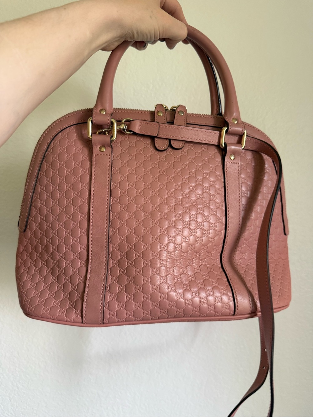 Gucci Dusty Rose Microguccissima Leather two way with Gold Hardware - Picture 4 of 9